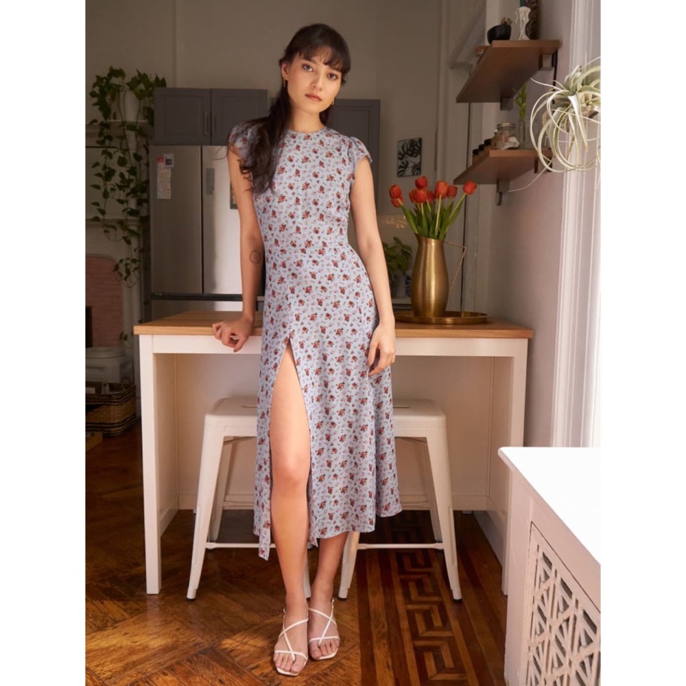 Reformation Gavin Dress in Petunia, size 0